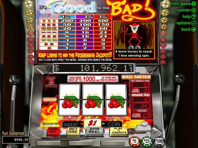 It's Good to be Bad Slots made by RTG - Main Screen Reels