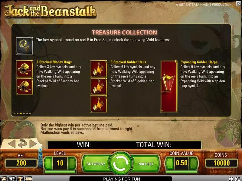 Jack and the Beanstalk Slots made by NetEnt - Bonus 1