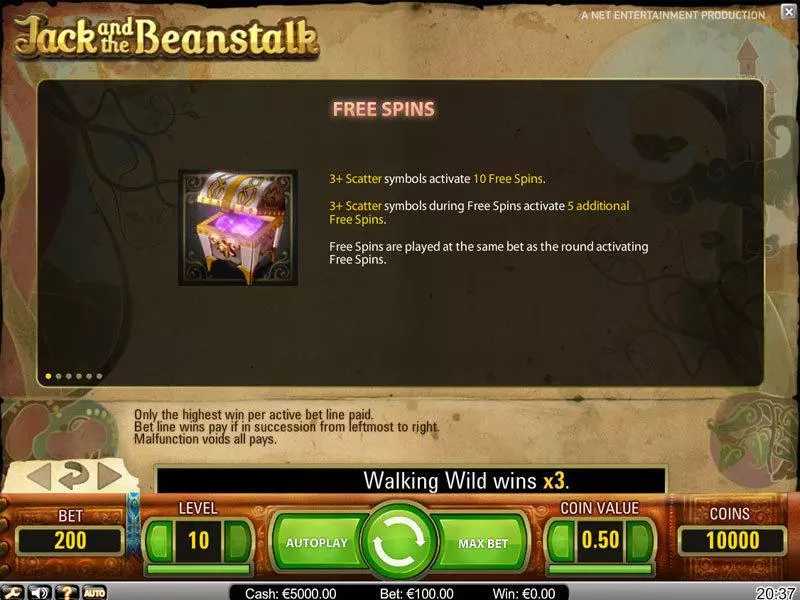 Jack and the Beanstalk Slots made by NetEnt - Bonus 2