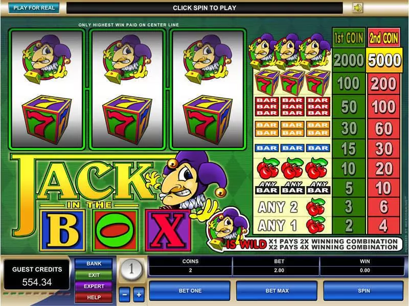 Jack in the Box Slots made by Microgaming - Main Screen Reels