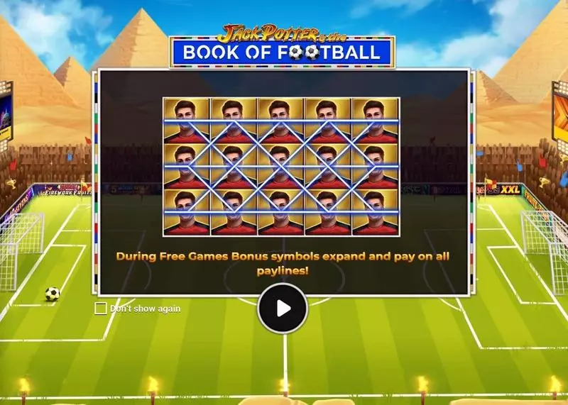 Jack Potter The Book Of Football Slots made by Apparat Gaming - Main Screen Reels