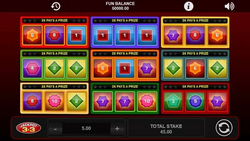 Jackpot 3X3 Slots made by 1x2 Gaming - Main Screen Reels