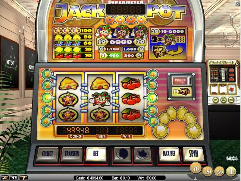 Jackpot 6000 Slots made by NetEnt - Main Screen Reels