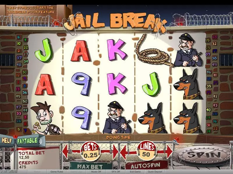 Jail Break Slots made by bwin.party - Main Screen Reels