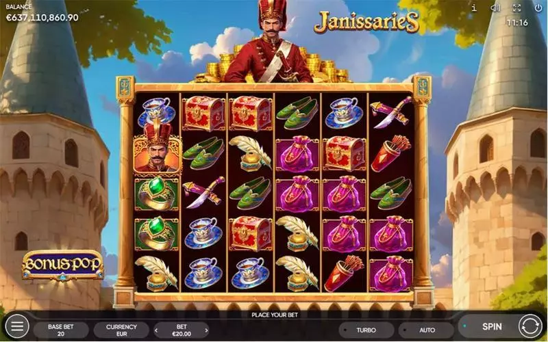 Janissaries Slots made by Endorphina - Main Screen Reels