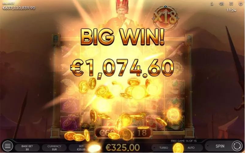 Janissaries Slots made by Endorphina - Winning Screenshot