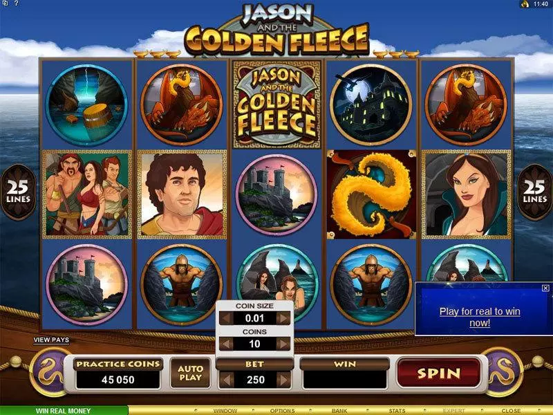 Jason and the Golden Fleece Slots made by Microgaming - Main Screen Reels