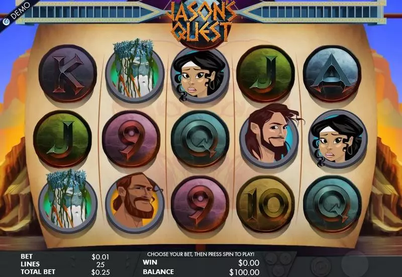 Jason's Quest Slots made by Genesis - Main Screen Reels