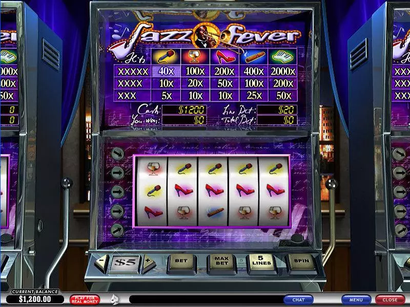 Jazz Fever Slots made by PlayTech - Main Screen Reels