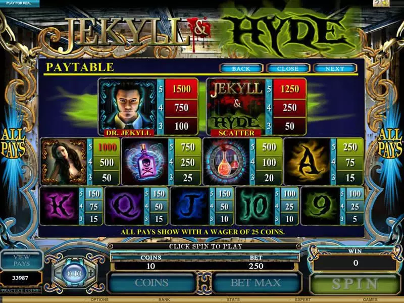 Jekyll and Hyde Slots made by Microgaming - Info and Rules