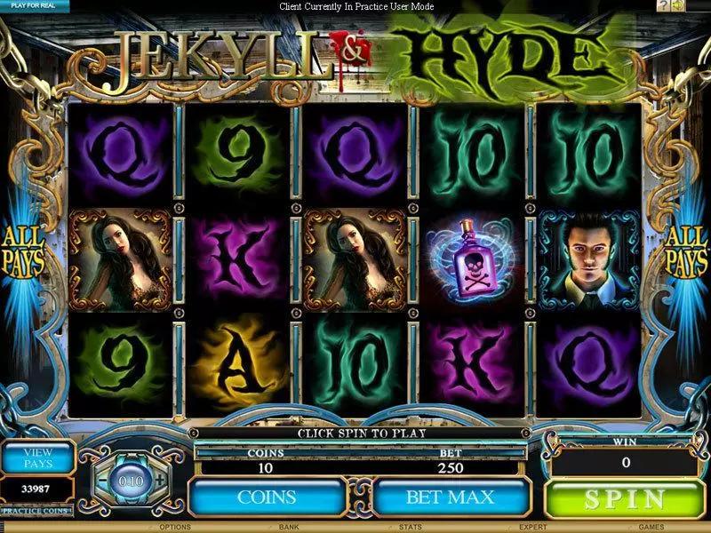 Jekyll and Hyde Slots made by Microgaming - Main Screen Reels