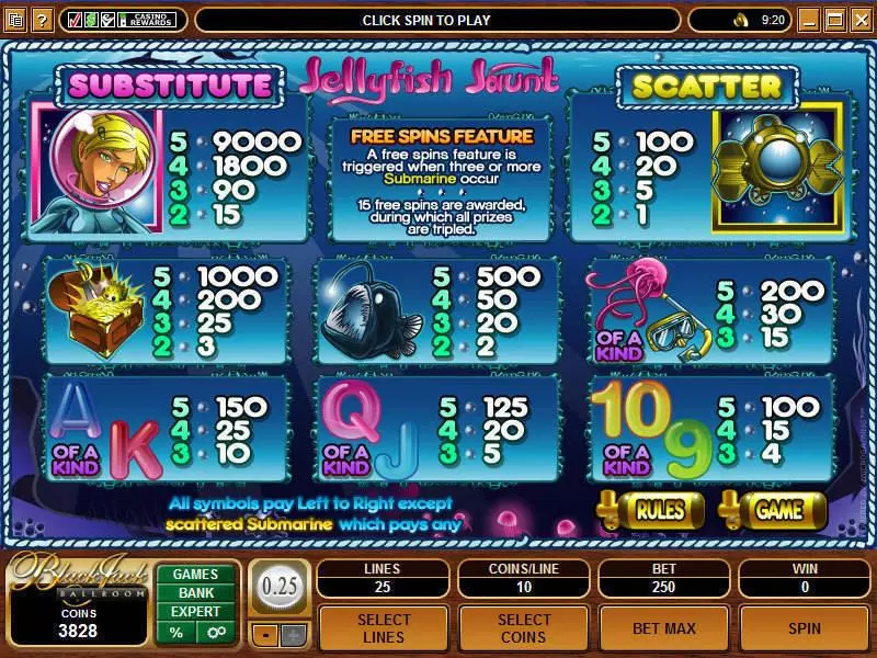 Jellyfish Jaunt Slots made by Microgaming - Info and Rules