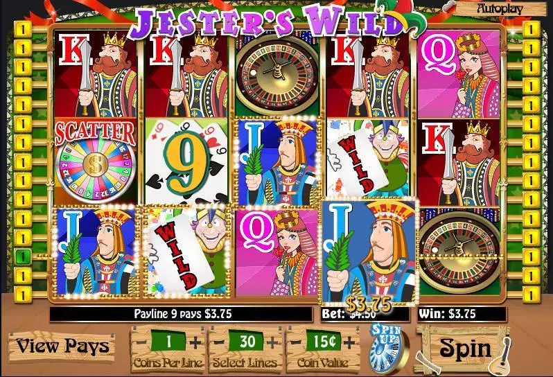 Jester's Wild Slots made by WGS Technology - Main Screen Reels