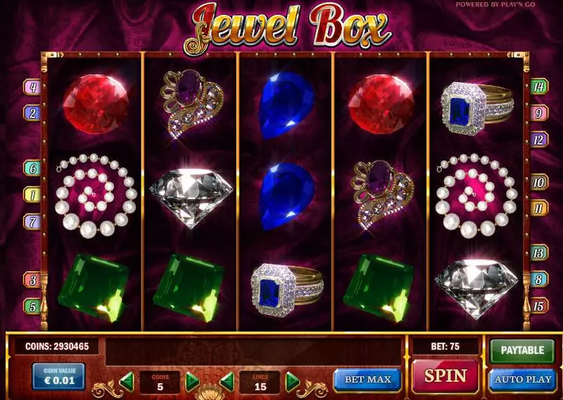 Jewel Box Slots made by Play'n GO - Main Screen Reels