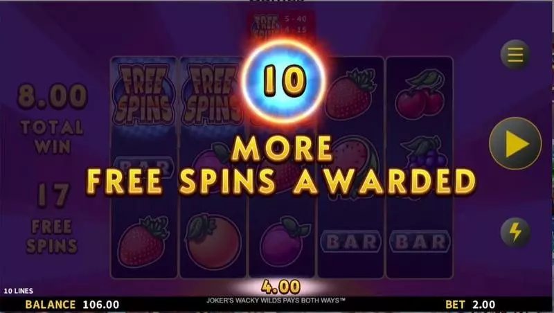 Jocker's Wacky Wilds Slots made by Gold Coin Studios - Free Spins Feature