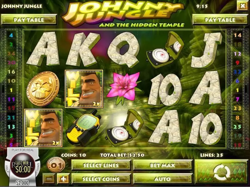 Johnny Jungle Slots made by Rival - Main Screen Reels