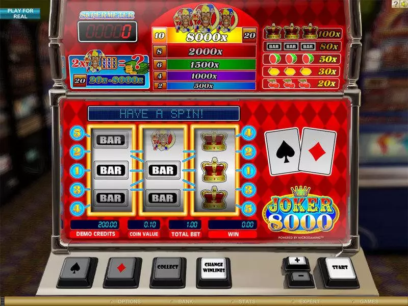 Joker 8000 Slots made by Microgaming - Main Screen Reels