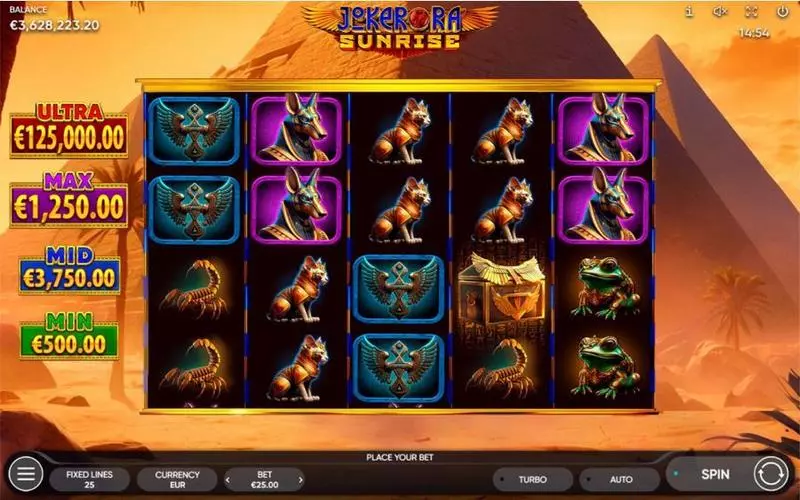 Joker Ra - Sunrise Slots made by Endorphina - Main Screen Reels
