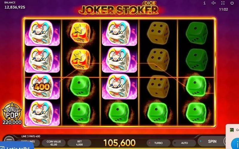 Joker Stoker Dice Slots made by Endorphina - Main Screen Reels