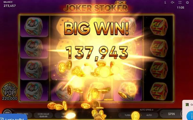 Joker Stoker Dice Slots made by Endorphina - Winning Screenshot