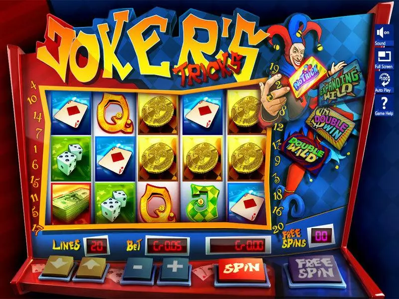 Jokers Tricks Slots made by Slotland Software - Main Screen Reels