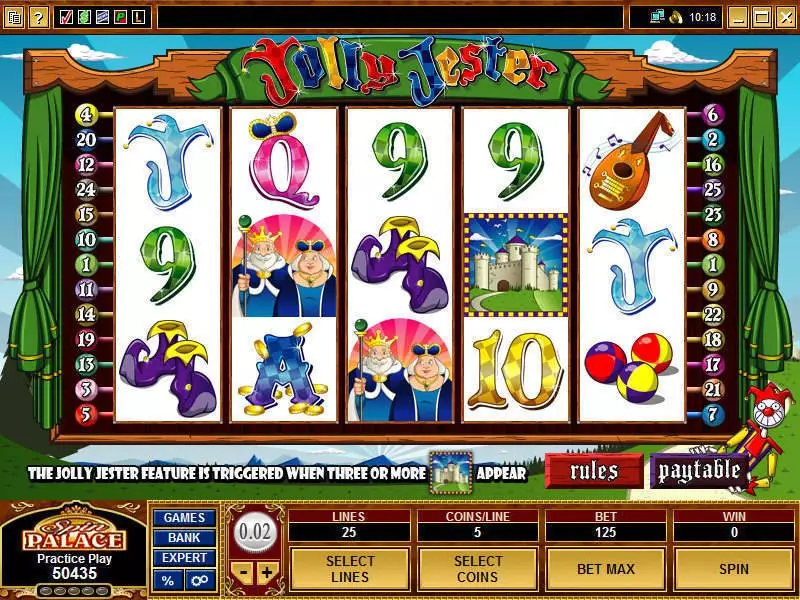 Jolly Jester Slots made by Microgaming - Main Screen Reels