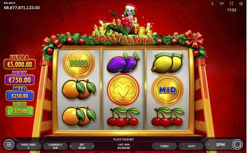 Jolly Santa Slots made by Endorphina - Main Screen Reels
