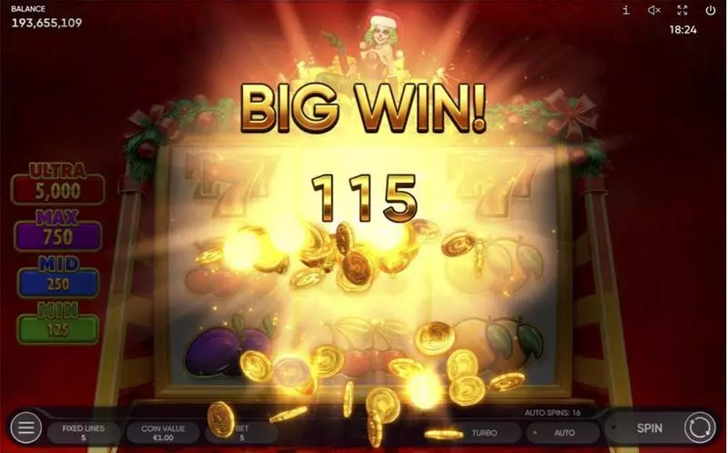 Jolly Santa Slots made by Endorphina - Winning Screenshot