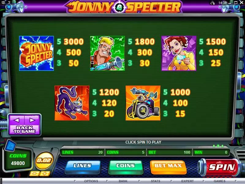 Jonny Specter Slots made by Microgaming - Info and Rules