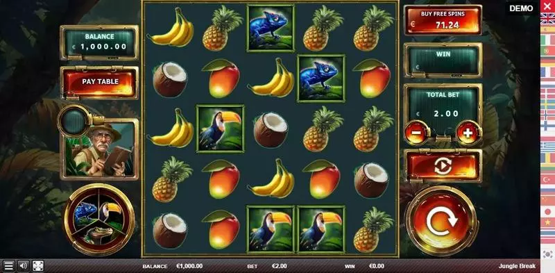 Jungle Break Slots made by Red Rake Gaming - Main Screen Reels