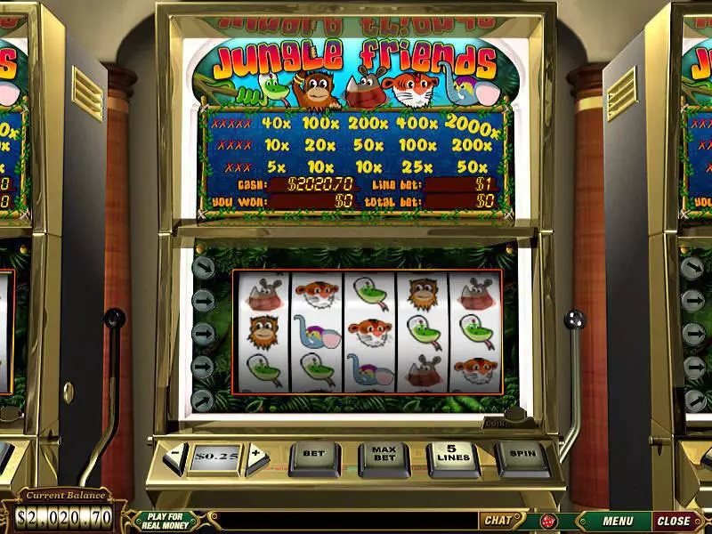 Jungle Friends Slots made by PlayTech - Main Screen Reels