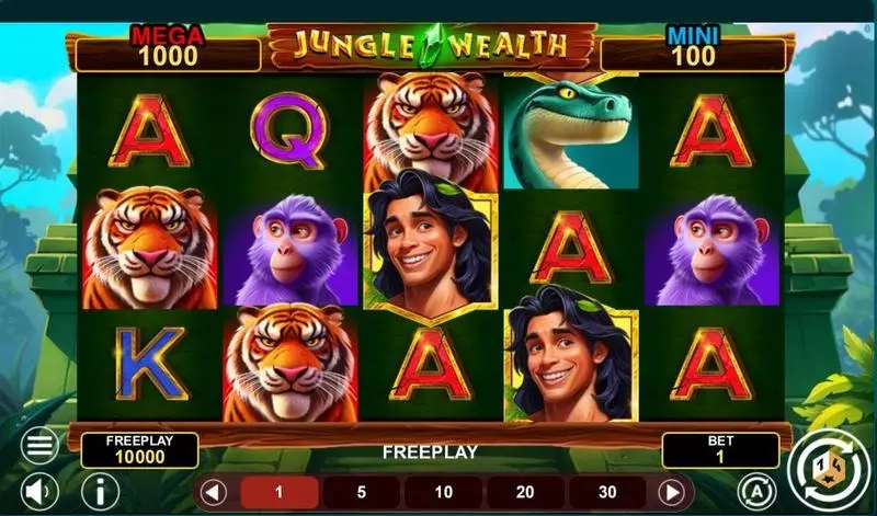 Jungle Wealth Hold And Win Slots made by 1Spin4Win - Main Screen Reels