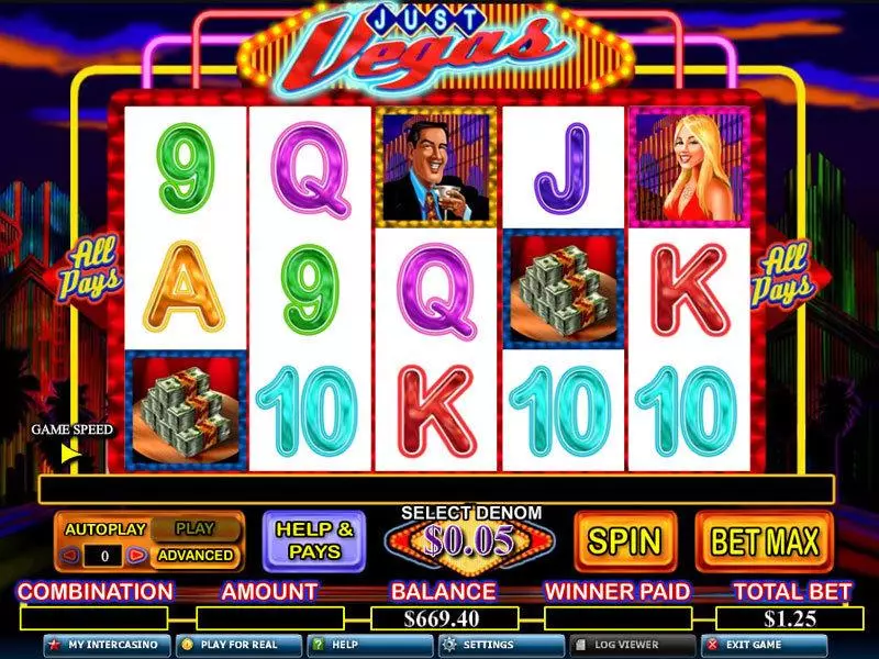 Just Vegas Slots made by Genesis - Main Screen Reels