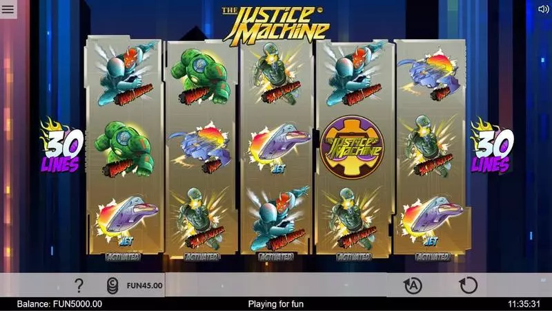 Justice Machine Slots made by 1x2 Gaming - Main Screen Reels