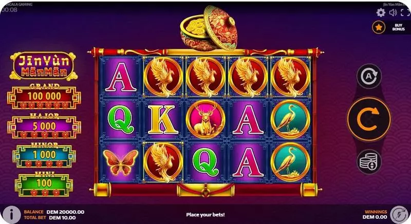 Jīn Yùn Mǎn Mǎn Slots made by Mancala Gaming - Main Screen Reels