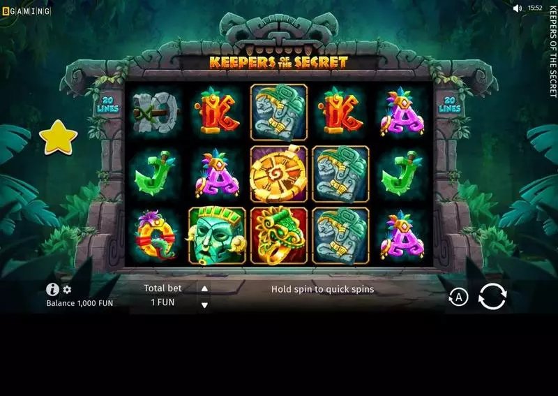 Keepers of Secret Slots made by BGaming - Main Screen Reels