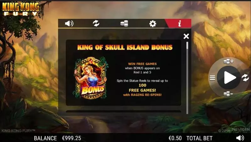 King Kong Fury  Slots made by NextGen Gaming - Info and Rules