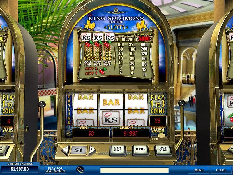 King Solomons Slots made by PlayTech - Main Screen Reels