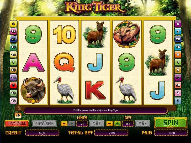 King Tiger Slots made by bwin.party - Main Screen Reels