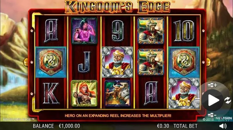 Kingdom's Edge Slots made by NextGen Gaming - Main Screen Reels