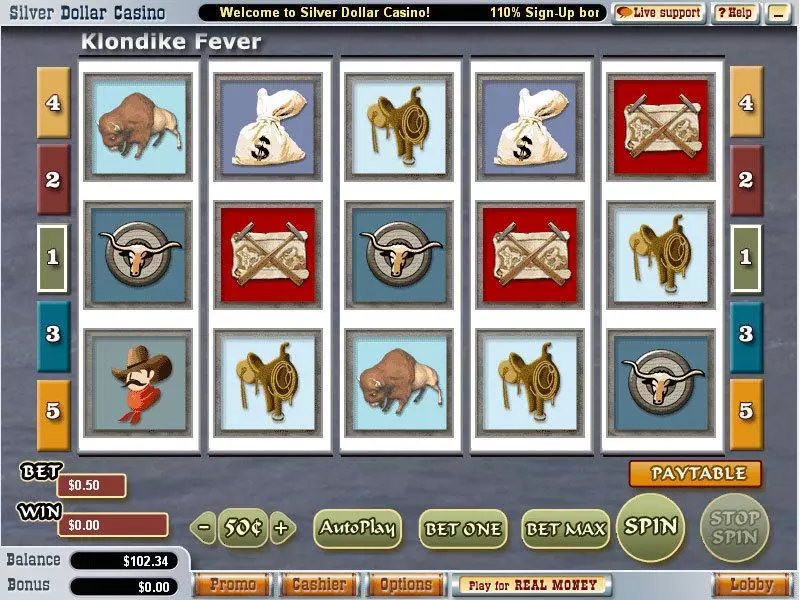 Klondike Fever Slots made by Vegas Technology - Main Screen Reels
