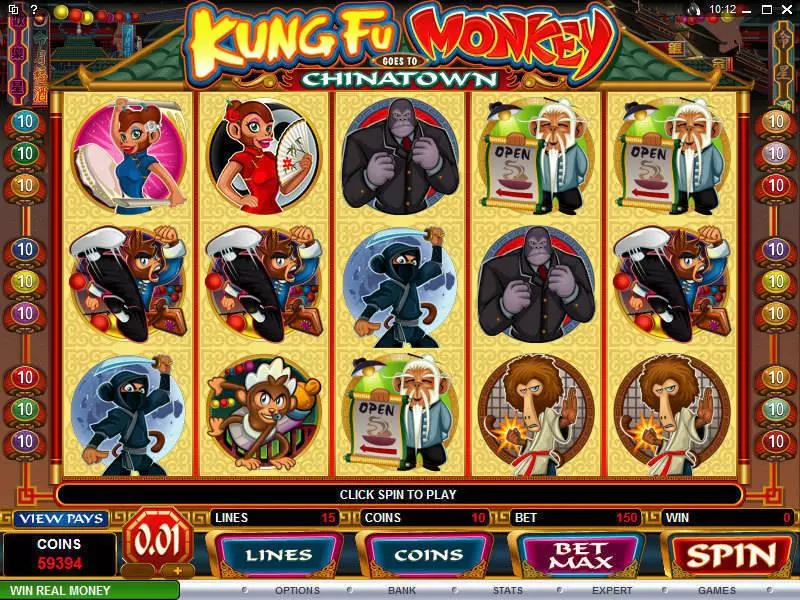 Kung Fu Monkey Slots made by Microgaming - Main Screen Reels