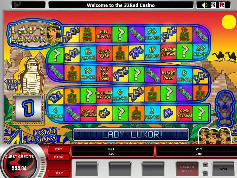 Lady Luxor Slots made by Microgaming - Bonus 1