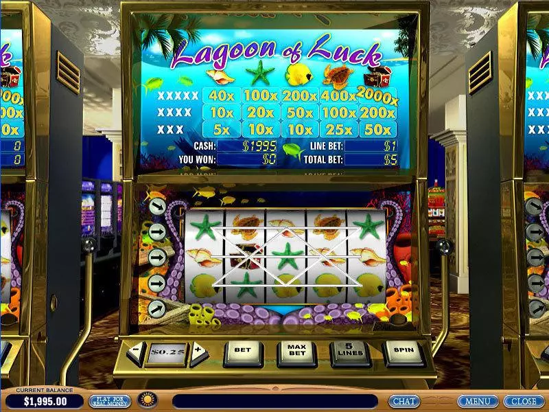 Lagoon of Luck Slots made by PlayTech - Main Screen Reels