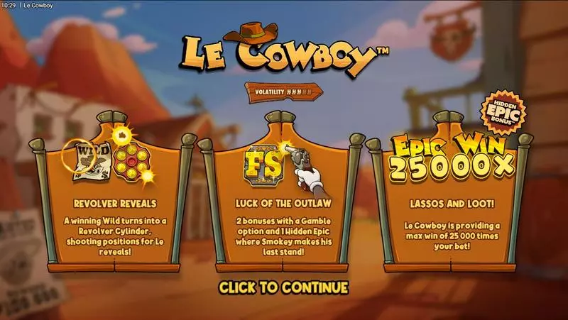 Le Cowboy Slots made by Hacksaw Gaming - Info and Rules