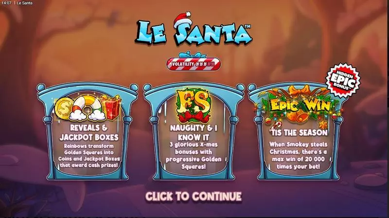 Le Santa Slots made by Hacksaw Gaming - Info and Rules