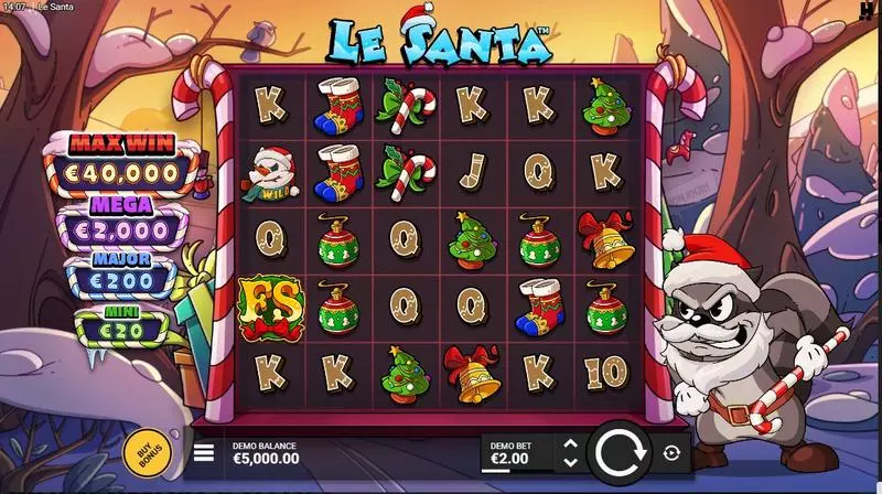 Le Santa Slots made by Hacksaw Gaming - Main Screen Reels