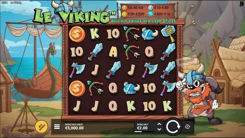 Le Viking Slots made by Hacksaw Gaming - Main Screen Reels