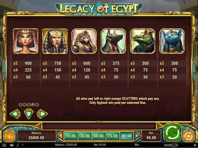 Legacy of Egypt Slots made by Play'n GO - Bonus 2