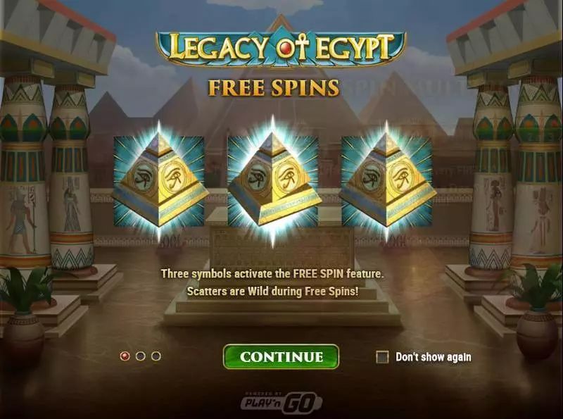 Legacy of Egypt Slots made by Play'n GO - Free Spins Feature